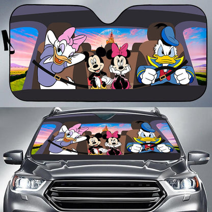 Mouse And Friends Mouse Car Sunshade 0523