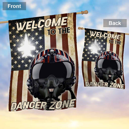 Welcome To The Danger Zone - Independence Day Top Gun House Flag