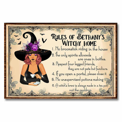 Witch House Rules - Personalized Poster