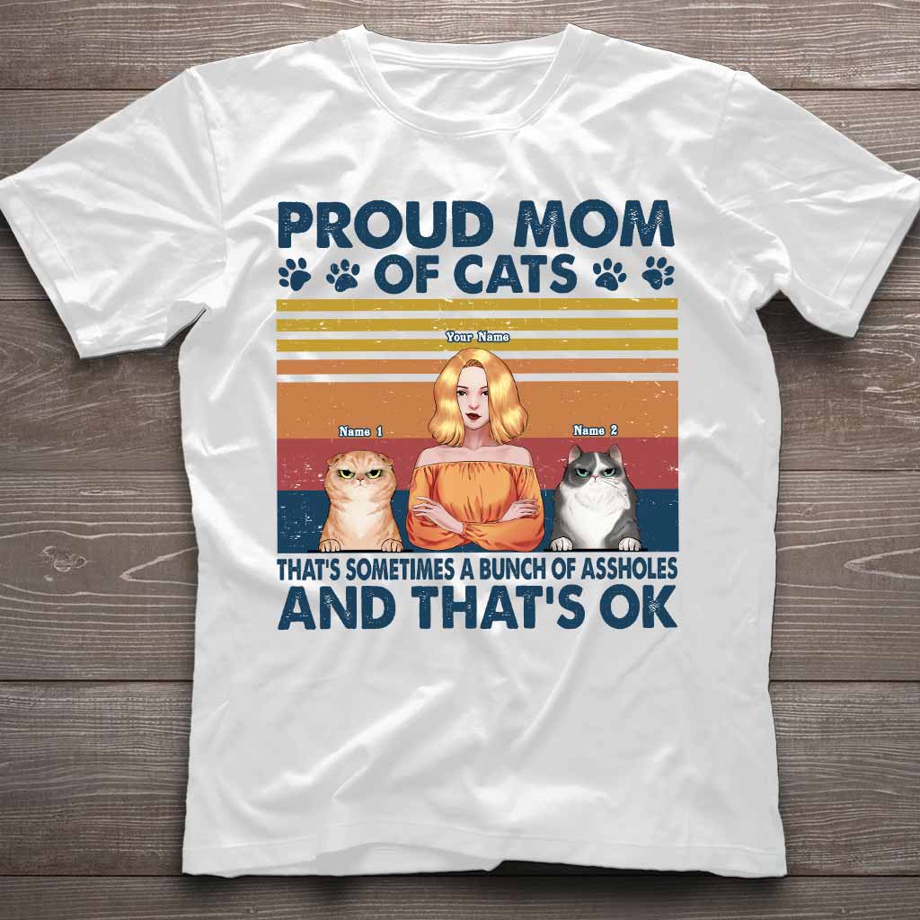 Proud Mom Of A Cat - Personalized T-shirt and Hoodie
