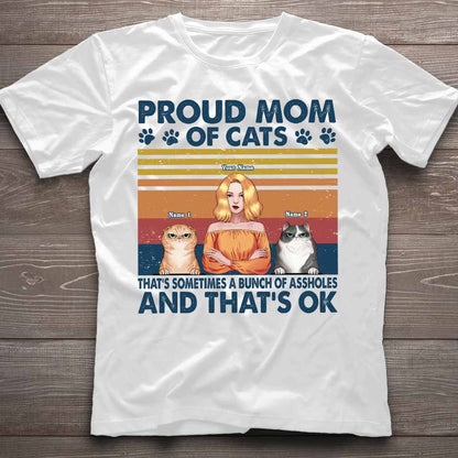 Proud Mom Of A Cat - Personalized T-shirt and Hoodie