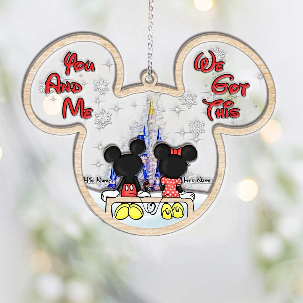 You And Me We Got This - Personalized Christmas Mouse Layers Mix Ornament