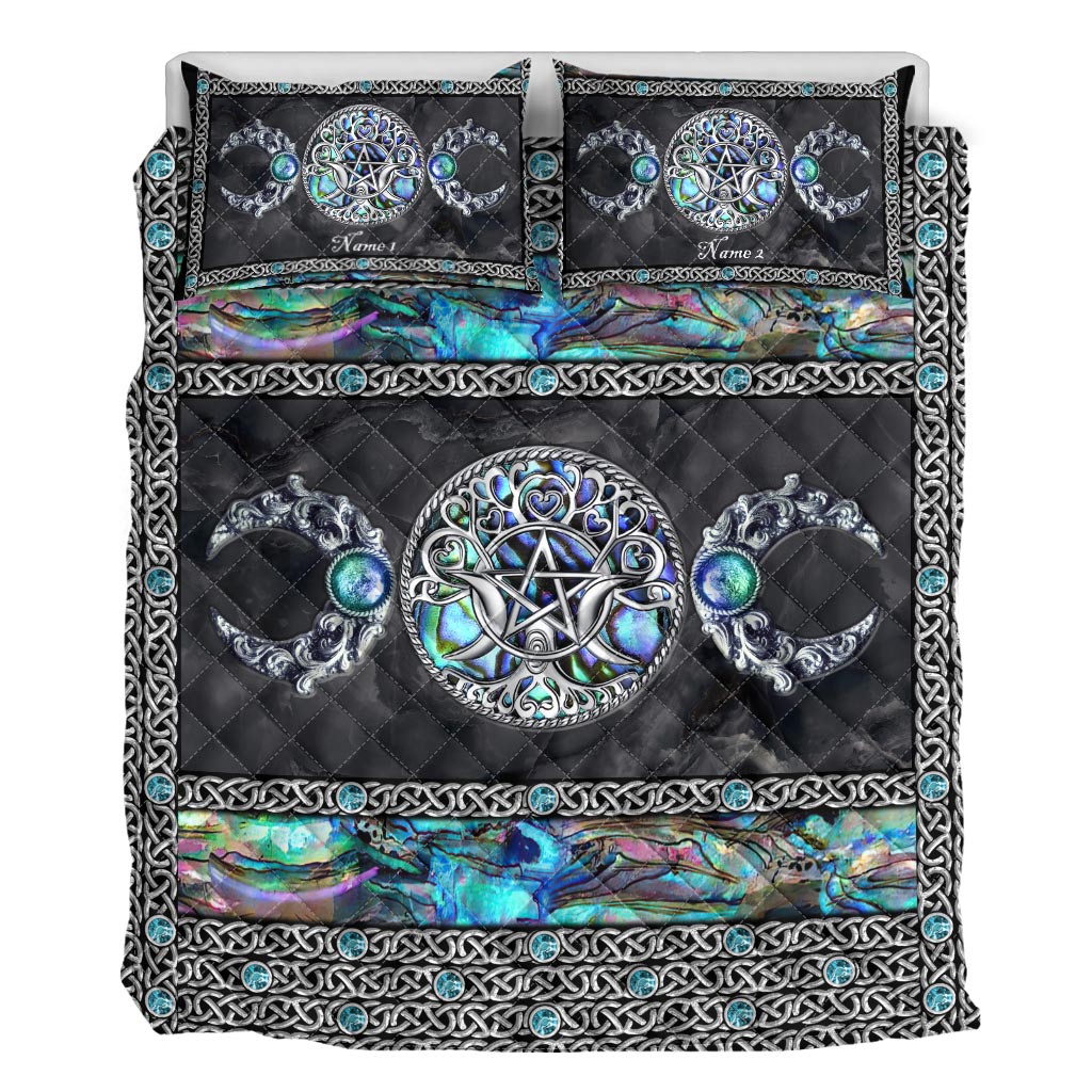 Tree Of Life Triple Goddess Samhain - Personalized Witch Quilt Set