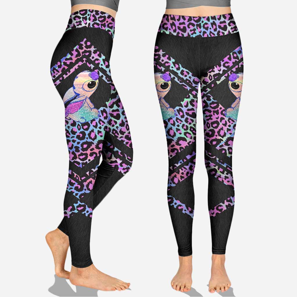 Ohana Means Family Hologram - Personalized Hoodie and Leggings