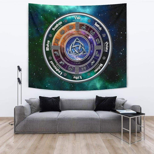Celtic Celtic Wicca The Wiccan Sabbats - Witch Wall Tapestry 0822