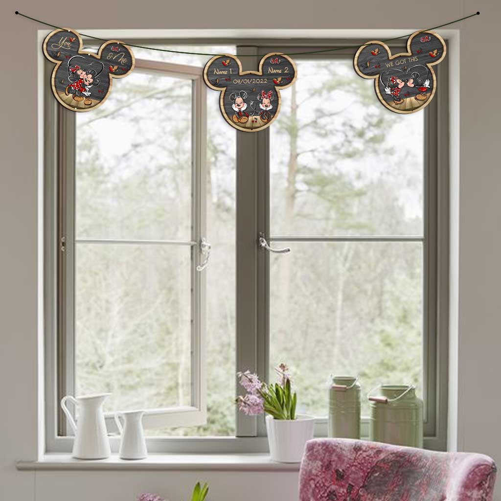 You And Me - Personalized Couple Mouse 3 Pieces Garland