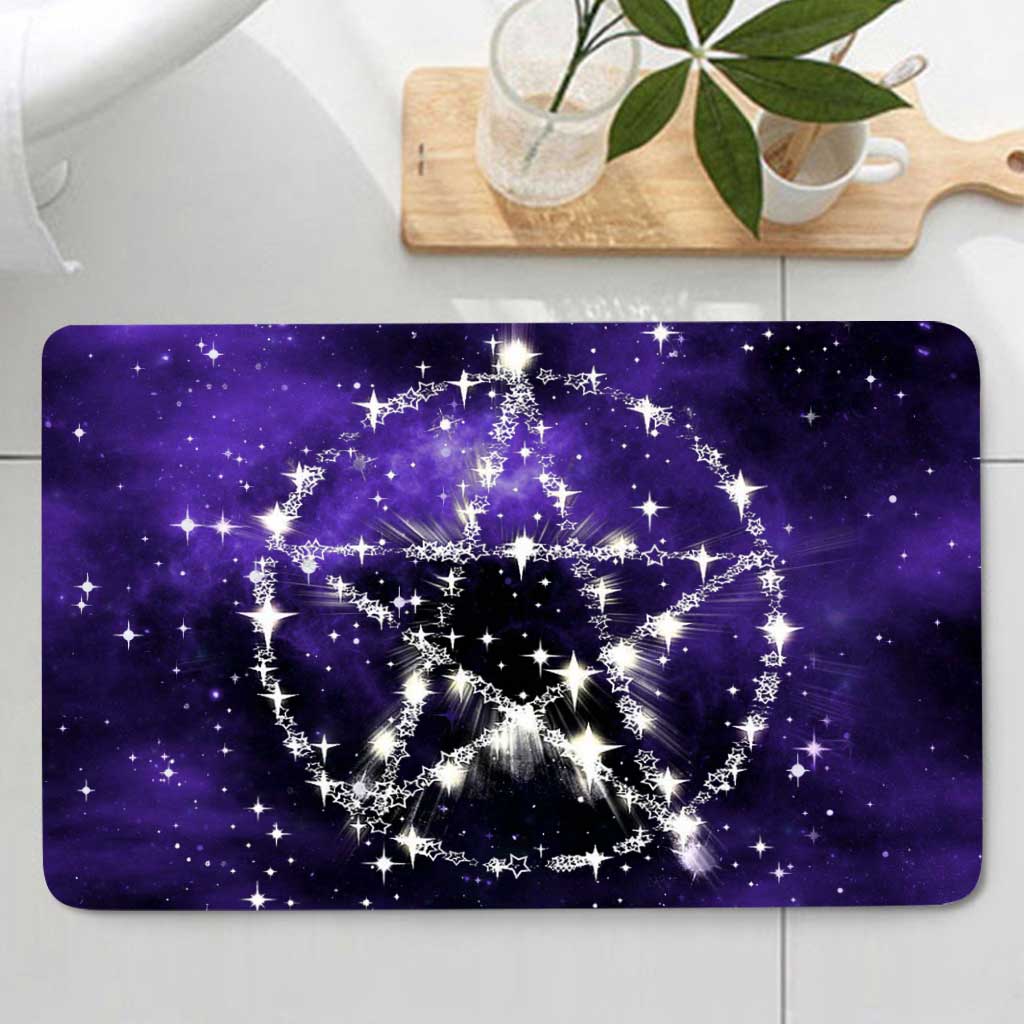 Wicca Pentagram - Witch Bathroom Curtain & Mats Set
