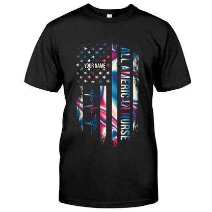 Proud Nurse - Personalized Independence Day T-shirt and Hoodie
