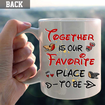 Togther Is Our Favorite Place To Be - Personalized Couple Mouse Mug