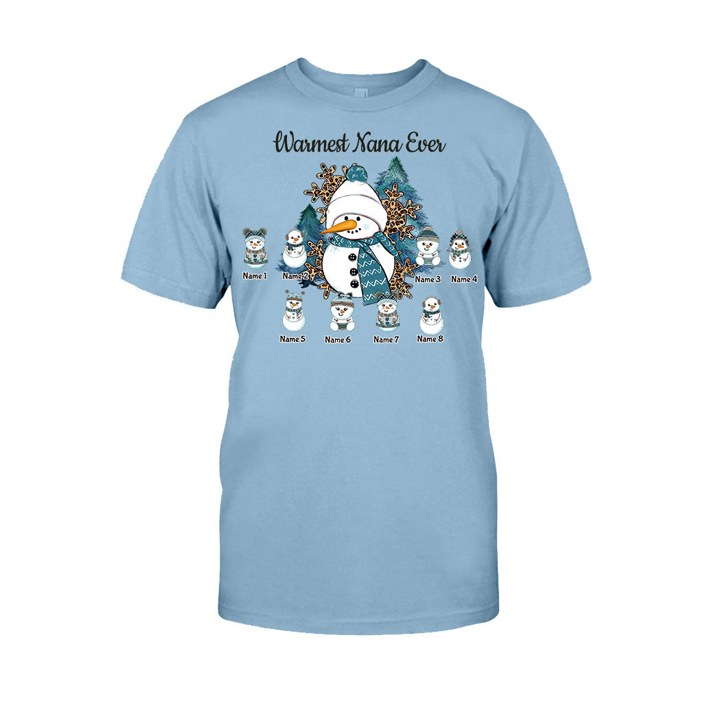 Warmest Grandma Ever - Personalized Christmas  T-shirt and Hoodie
