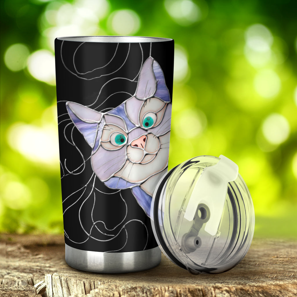 Peeking Cat Cat Tumbler 0622