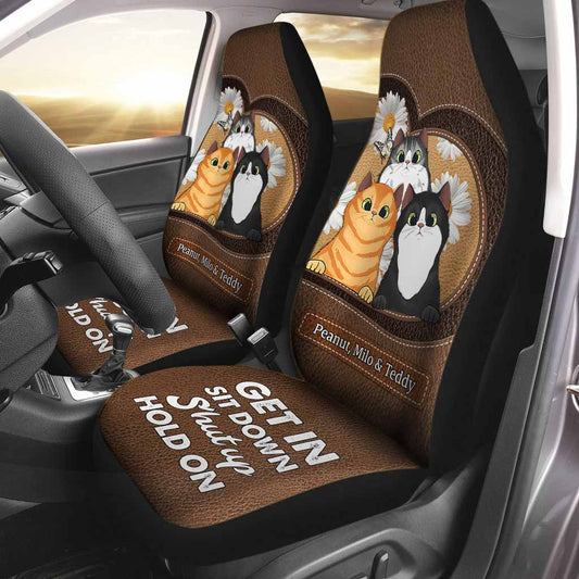 Get In Sit Down - Personalized Cat Seat Covers