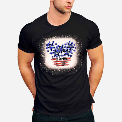 Stars And Stripes Nana - Personalized Independence Day Grandma T-shirt and Hoodie