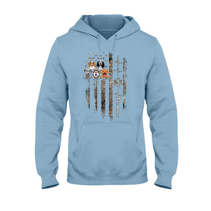 Love My Dogs - Personalized Independence Day Dog T-shirt and Hoodie