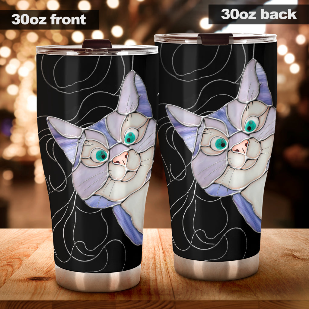 Peeking Cat Cat Tumbler 0622