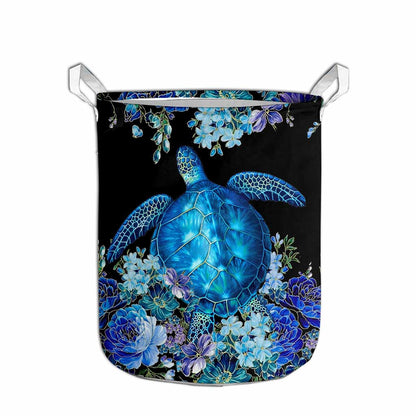 Love Blue Sea Turtle Storage Basket 0622