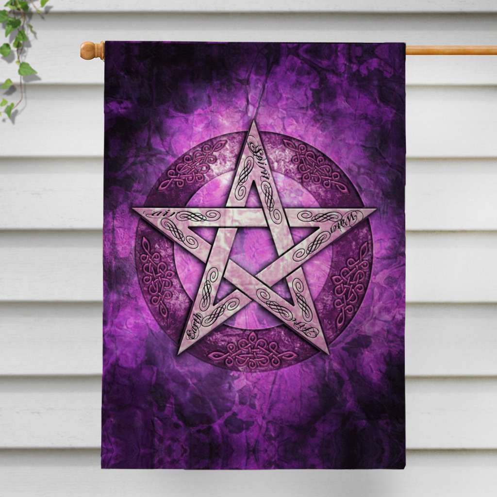As Above So Below Pentagram Wicca - Witch House Flag 0822