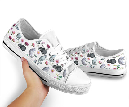 Cute Cats Floral Cat Low Top Shoes 0622
