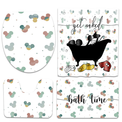 Get Naked - Mouse Bathroom Curtain & Mats Set