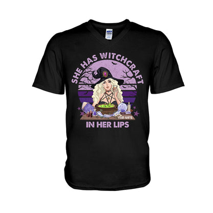 She Has Witchcraft In Her Lips - Personalized Witch T-shirt and Hoodie