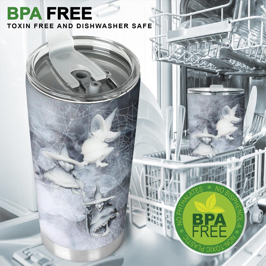 Three Little Witches Tumbler With 3D Pattern Print