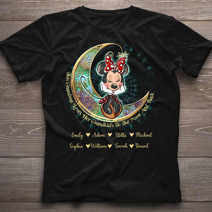 This Grandma Loves Her Grandkids To The Moon And Back - Personalized Mouse T-shirt and Hoodie