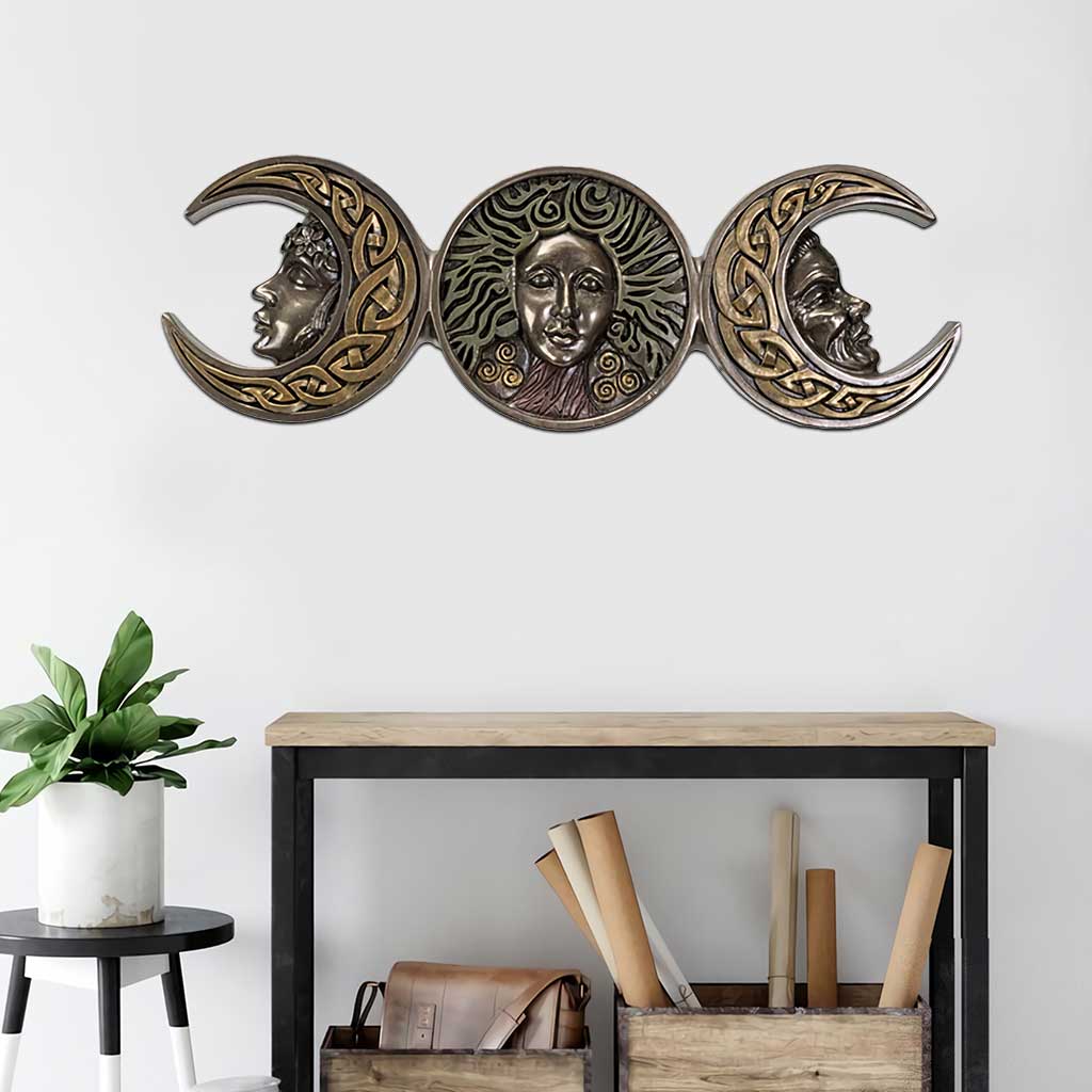 The Triple Goddess - Witch Cut Metal Sign With 3D Pattern Print