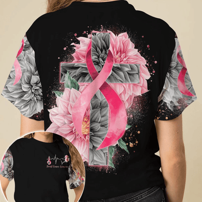 Heart Beat Pink Ribbon - Breast Cancer Awareness All Over T-shirt and Hoodie 0822