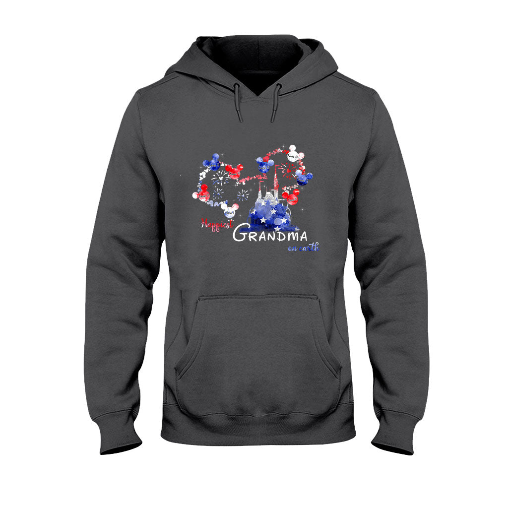 Happiest Grandma On Earth - Personalized Independence Day T-shirt and Hoodie