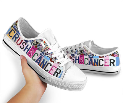 Crush Cancer Breast Cancer Awareness Low Top Shoes 0622