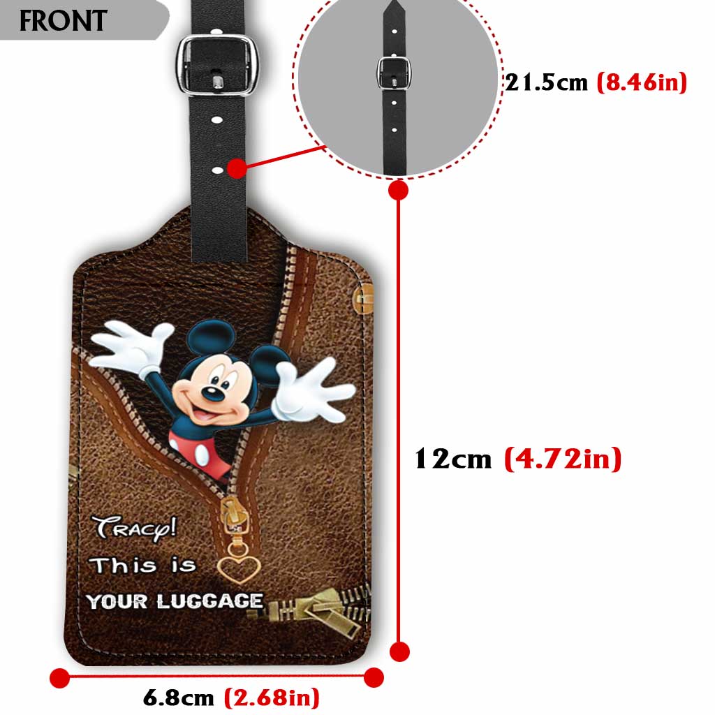 This Is Your Luggage - Personalized Mouse Leather Luggage Tag