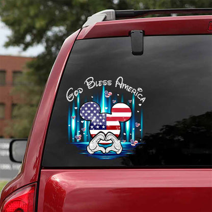 God Bless America - Independence Day Mouse Decal Full