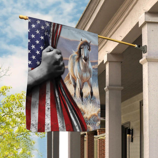 America Horses Horse House Flag 0523