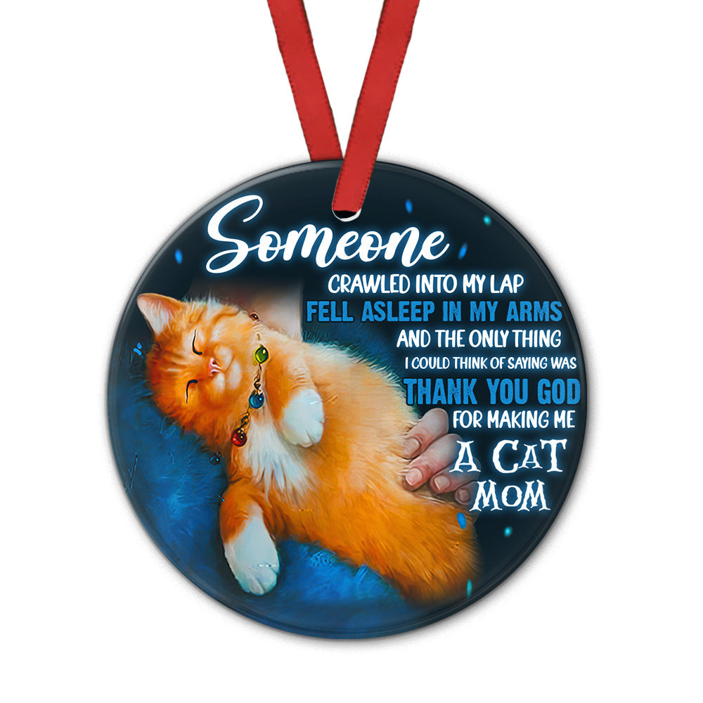Cat Mom - Cat Ornament (Printed On Both Sides) 1022
