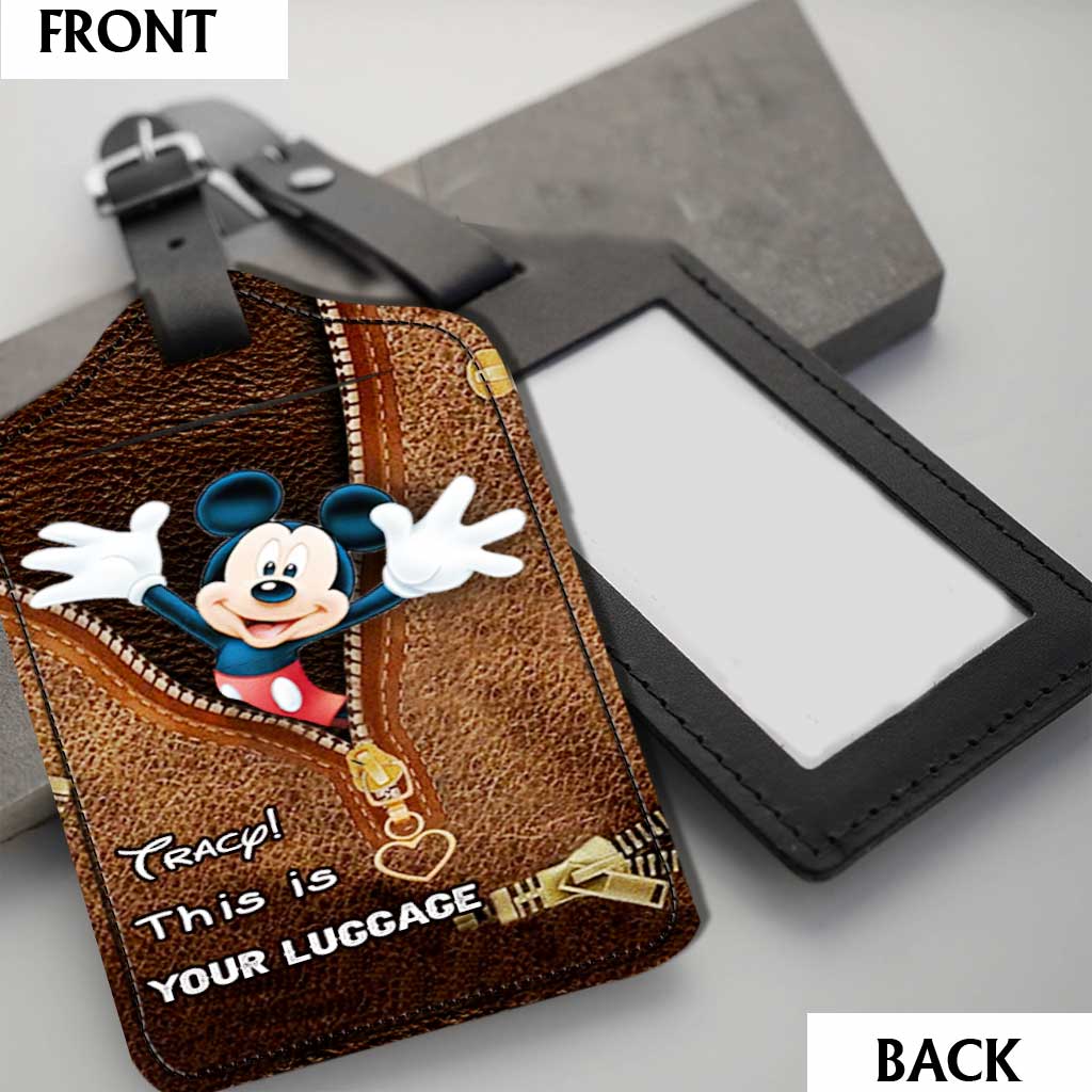 This Is Your Luggage - Personalized Mouse Leather Luggage Tag
