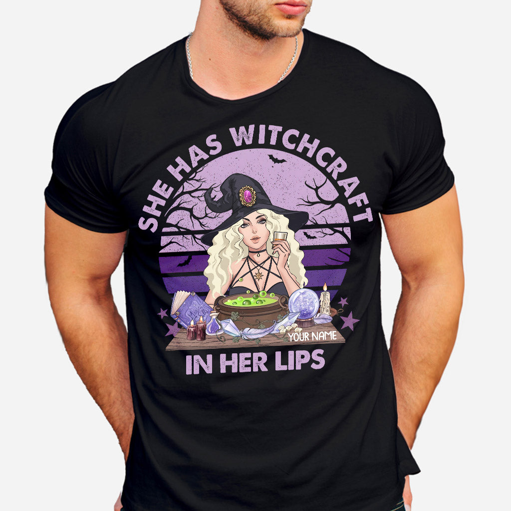 She Has Witchcraft In Her Lips - Personalized Witch T-shirt and Hoodie