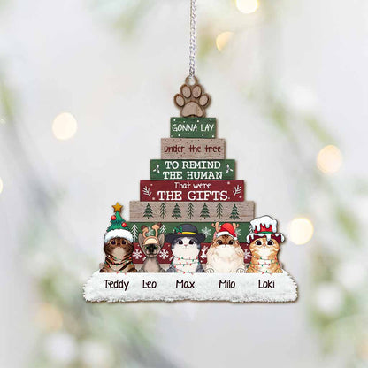Gonna Lay Under The Tree - Personalized Christmas Cat Ornament