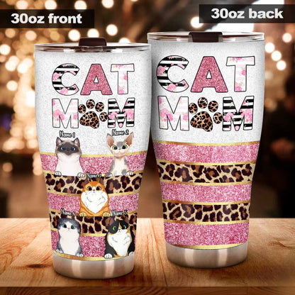 Cat Mom - Personalized Tumbler