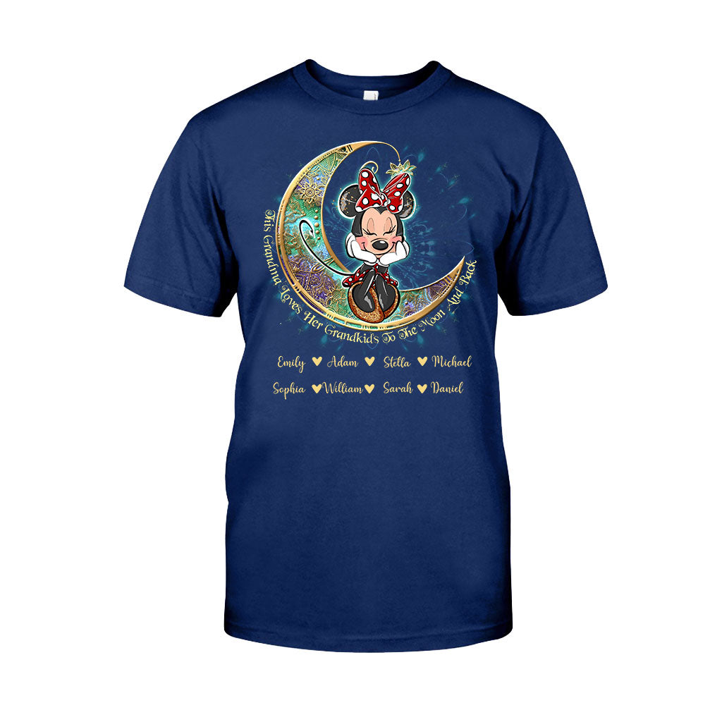 This Grandma Loves Her Grandkids To The Moon And Back - Personalized Mouse T-shirt and Hoodie