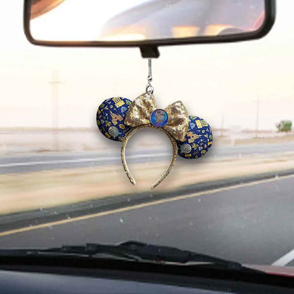 50 Years Of Magic -  Mouse Car Ornament With 3D Pattern Print (Printed On Both Sides)