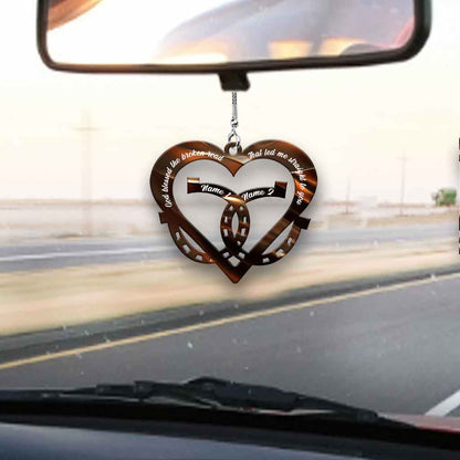 God Blessed The Broken Road - Personalized Couple Horse Transparent Car Ornament