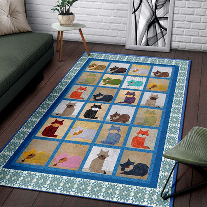Cats Pattern Cat Rug 0622