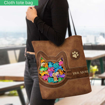 Love Cats - Personalized Cat Tote Bag