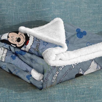 Don't Give Up On Your Dream - Personalized Mouse Blanket