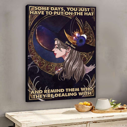 Put On The Hat - Personalized Witch Canvas And Poster