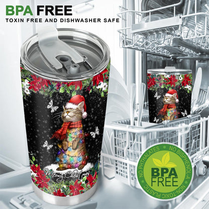 Meowy Christmas Cat Tumbler 0622
