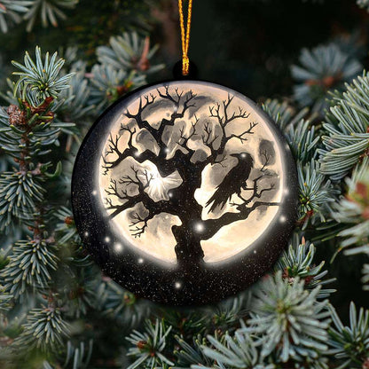 Raven Moon Night - Witch Ornament (Printed On Both Sides) 1022