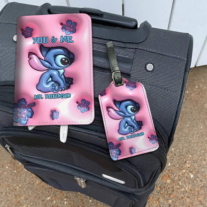 Mr & Mrs Ohana Forever - Personalized Ohana Leather Luggage Tag & Passport Holder