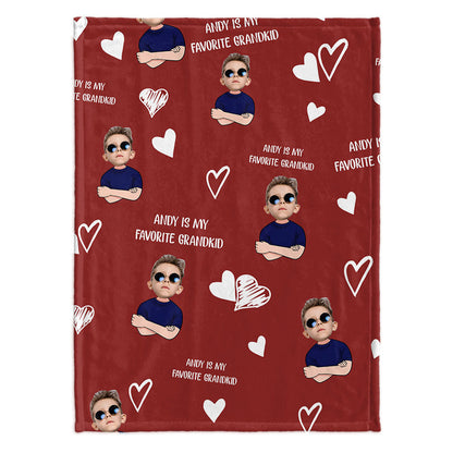 My Favorite GrandKid - Personalized Mother's Day Grandma Blanket