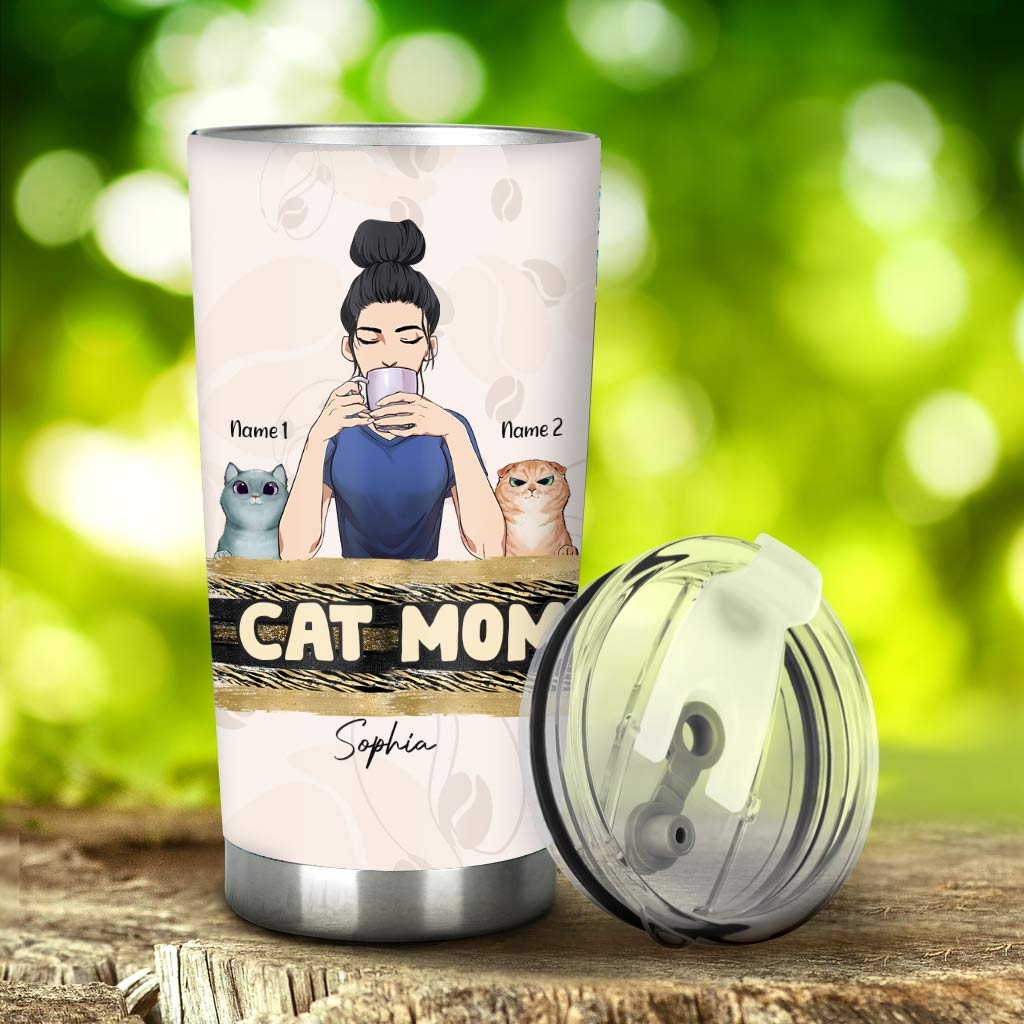 Cat Mom Coffee - Personalized Tumbler